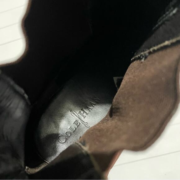 Cole Haan Brown Leather Pull On Classic Chelsea Boots Kens Size 10.5 - Picture 8 of 11
